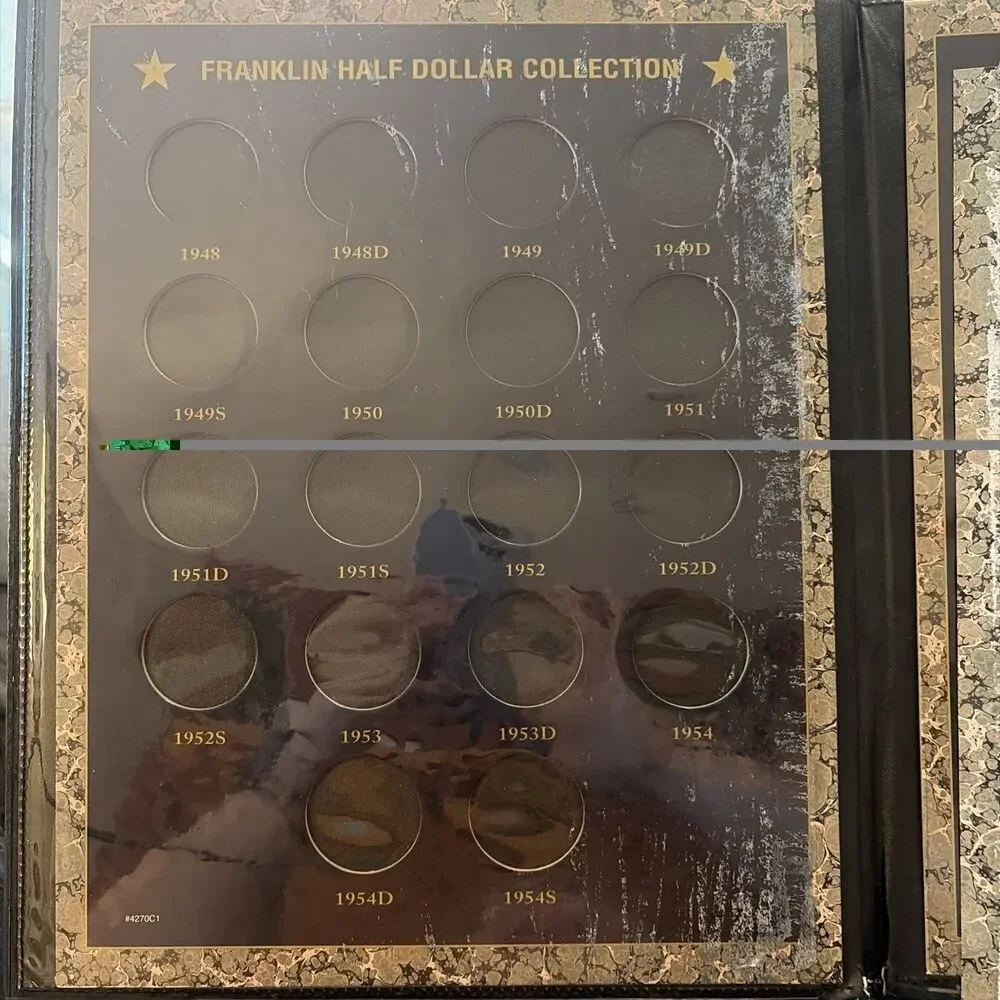 Franklin Half Dollar Collection 1948-1963 Coin Album Folder New Good condition